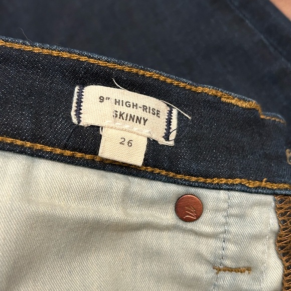 Madewell 9” high rise skinny jeans size 26 - Picture 3 of 5